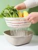 Spülbeckenabfluss Küche Doppelschicht-Abflusskörbe Gemüsewaschbox Korb Waschbecken Obstabtropfkorb Küchenaufbewahrungsbox