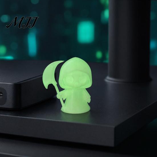 Gift For Home Office 3D Printed Ghost Figurine, Cute Desktop Ornament, Mini Storage Organizer Halloween Reaper Statue for Study Room Decoration