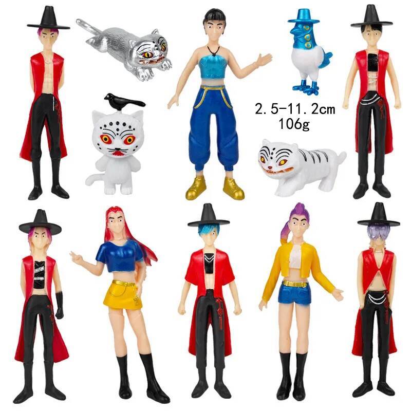 Kpop Demon Hunters Figure Toy Derpys Tiger Huntrix Rumi Zoey Mira Sussy Figure K Pop Demon Hunters Goods Merch Figurine Ornament