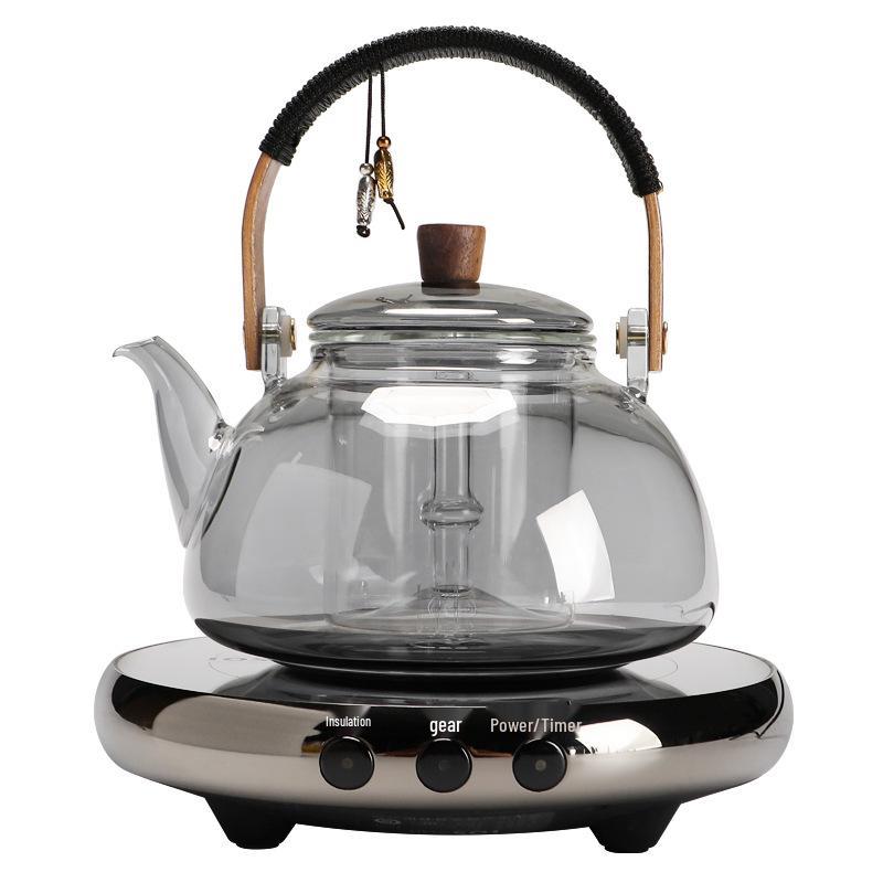 Elektrická keramická skleněná konvice se zvedacím uchem - Dvojí použití pro vaření v páře a var
