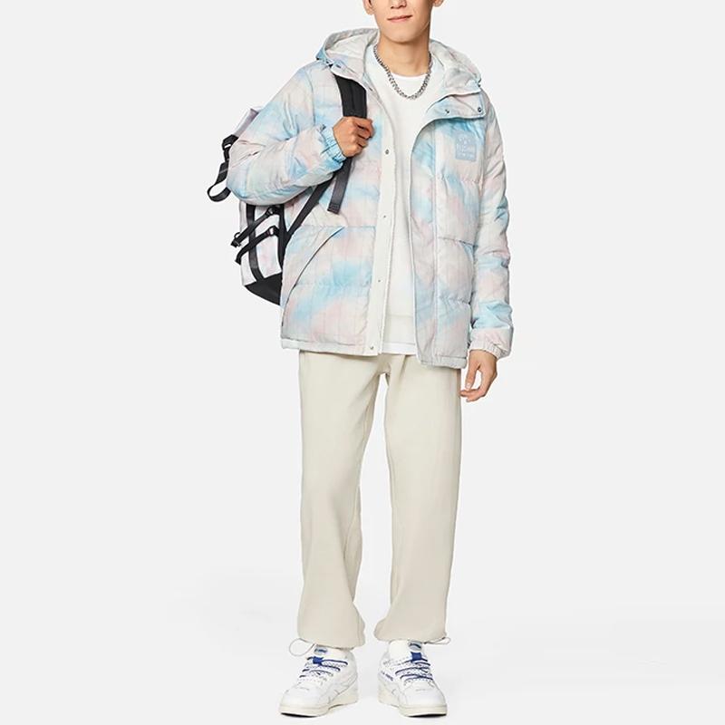 Li Ning Wade Series Cotton Candy Casual Reflective Short Down Jacket Unisex Jacket Off-White AYMR511-1