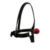 Adult Novelty Black Horse-Style Eye Mask with Silicone Ball Gag for BDSM Training Adjustable Couple Sex