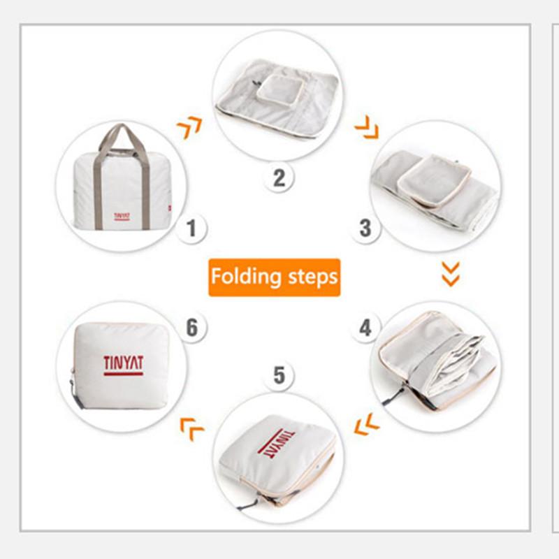 TINYAT Women Travel Bag Hard Fold Luggage Bag Clothing Business Bag Men Storage Bag Carry On Hanging Suitcase Light Garment Bag