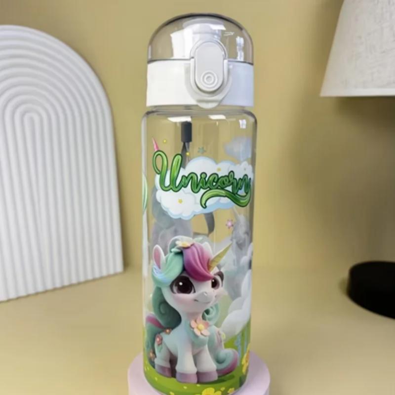 700ml BPA-Free Cute Unicorn Water Bottle Cute & Durable Space Cup Portable Water Bottle Flip Cup With Handle