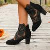 New Women's Lace Heeled Shoes Fashion Mesh Ladies Roman Sandals Breathable Ladies Shoes Elegant Ladies Pumps Sandalias De Tacón
