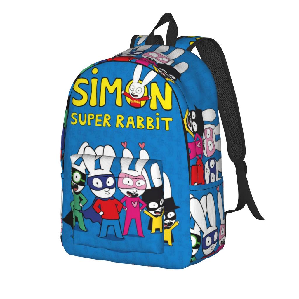 Simon Super Rabbit Backpack for Men Women Fashion Student Business Daypack  College Canvas Bags Lightweight