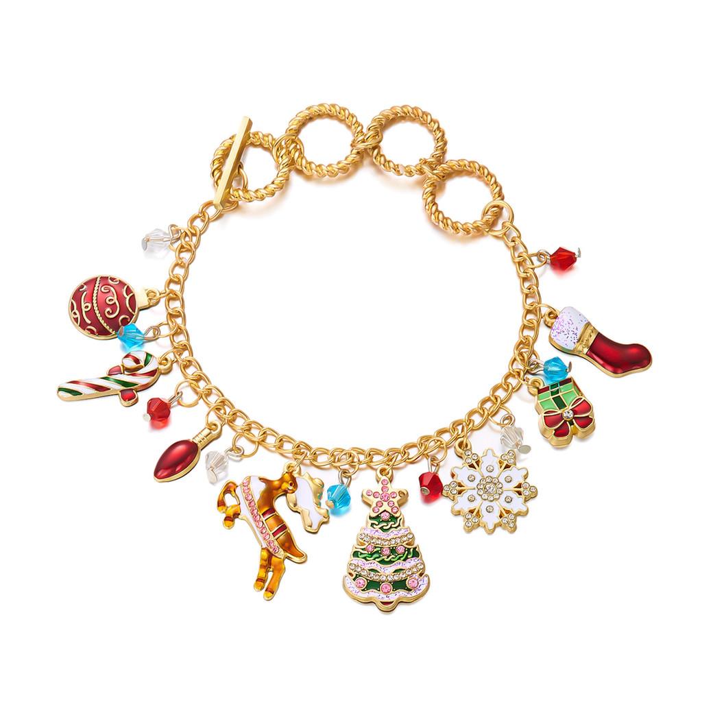 Festive Christmas Animal Jewelry Collection With Zinc Alloy Chains And Seasonal Charms For Men Women