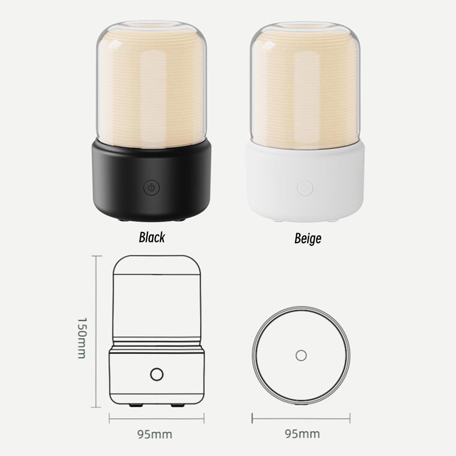 Difuzor de uleiuri esențiale de aromoterapie USB Atomizor cu ultrasunete Producător de ceață liniștit pentru dormitor cu lampă caldă umidificator de aer de uz casnic