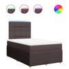 Exclusive House - Dark Brown Slatted Bed Base and Mattress 120x190cm Fabric