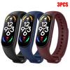 1-3Pcs Official Watchband For Mi Band 7 6 4 5 3 Bracelet Xiaomi Mi Band Strap Silicone Sport Replacement Smartwatch Accessories