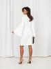 2024 Autumn Fashion V-neck Slit Long Sleeve Slimming Dress for Women