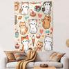 Cute Cats and Sweets Pattern Design Patterned Tapestry Decorative Wall Hanging, Home Bedroom Living Room Decor