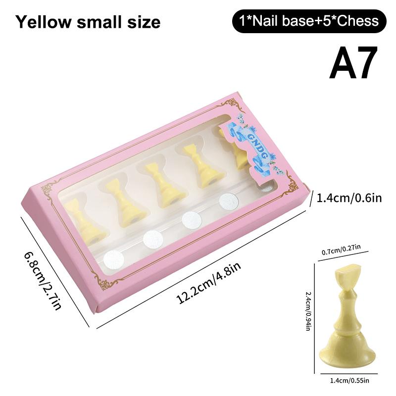 1 Set Colorful Plastic Magnetic Nail Display Stand Tips Holder Beginner Nail Training Board for Practice Manicure Salon