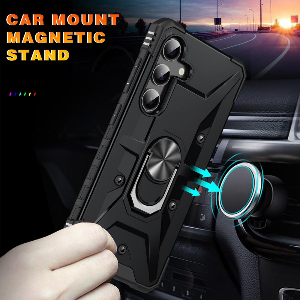 Für Samsung Galaxy A17 5G Hülle Objektivschutz Rüstung Handyhülle für Galaxy A17 A 17 GalaxyA17 Ringständer Stoßfest Funda
