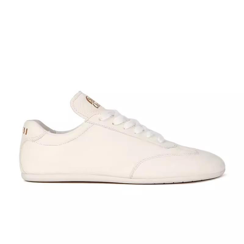 Spot cowhide version~ Su Yinyin's same P super soft leather casual sports flat white shoes women's German training shoes