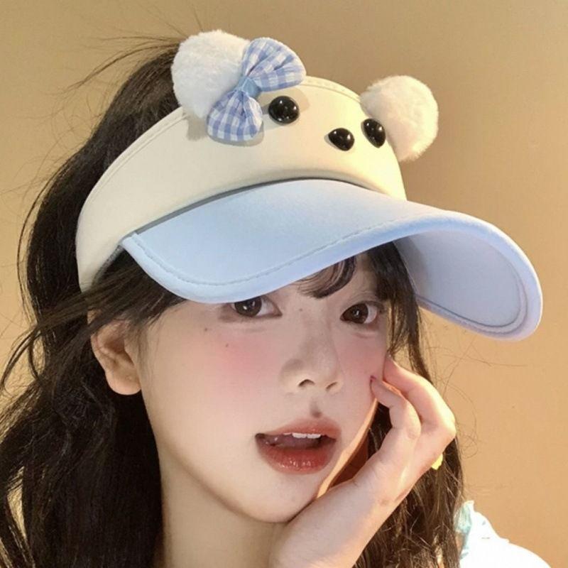 Dog Cartoon Sun Hat For Women With Uv Protection And Wide Brim Summer Sunshade