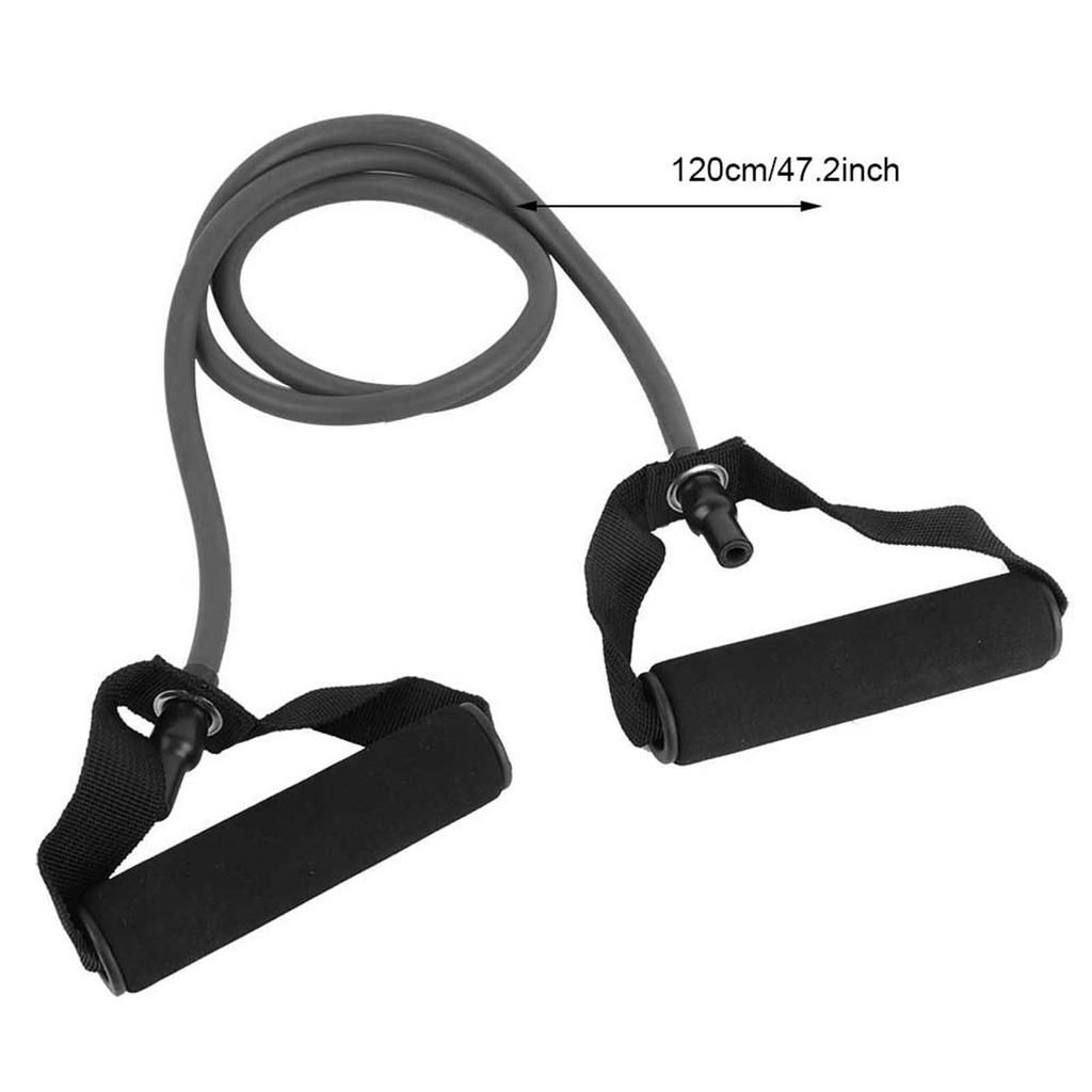 Resistance Stretch Rubber Band Training Rope Tube Workout Fitness Exercise for   Gym Black