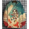Japanese Samurai Warrior Art 3D Printed Hoodies Sweatshirt Men Women Long Sleeve Tracksuit Pullover Oversized Y2k Men's Clothing