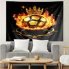 1PC Basketball Crown Fire Sport K-pop music group Tapestry Accessories for Bedroom,Livingroom, dormitory Room Wall Decor Fan Birthday Gifts