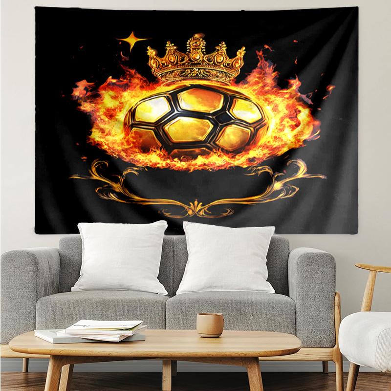 1PC Basketball Crown Fire Sport K-pop music group Tapestry Accessories for Bedroom,Livingroom, dormitory Room Wall Decor Fan Birthday Gifts