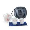 Seven Bowls Of Tea Poetry Ceramic Travel Tea Set, One Pot And Two Cups, Portable Express Cup, Outdoor Camping Tea Bowl