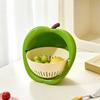 Quick Draining Kitchen Drain Basket Double Layer Strainer Basket New Fruit Washer Bowl  Kitchen Use