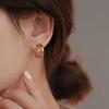 Exquisite Versatile Double-Layer Hoop Earrings - C-Shaped Studs for Women, Niche Design, 2026 Cool Style Accessories
