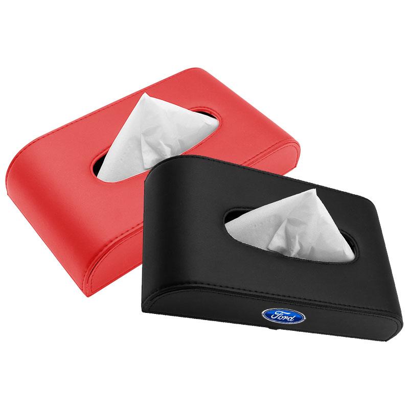 1pcs Car Tissue Box Holder Armrest Box Storage Case For Ford Focus Mk2 Mk3 Fiesta Ranger Mondeo S-MAX Kuga Mustang Auto Goods
