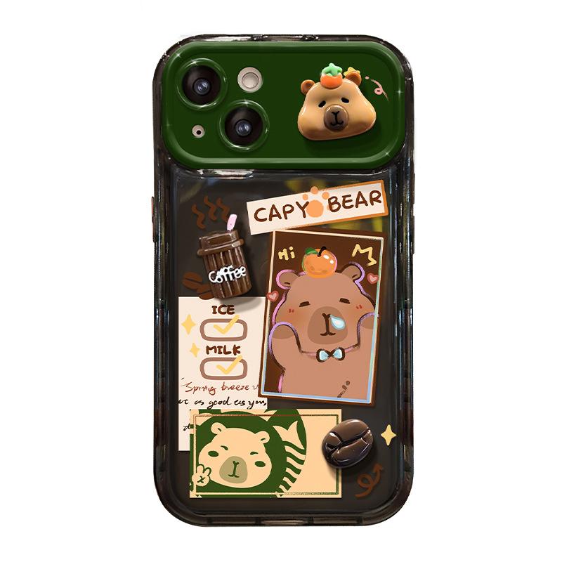 Capybara Puppenanhänger Geeignet für Apple 15 Handyhülle Iphone14/13pro Klappspiegel Xs Silikon