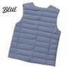 White Goose Down Coat Single-breasted Women Jacket Fall Winter Insulated Vest Sleeveless Padded Round Lightweight