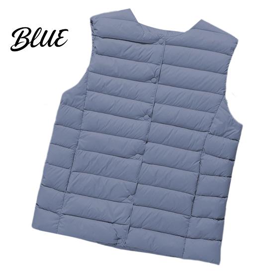 White Goose Down Coat Single-breasted Women Jacket Fall Winter Insulated Vest Sleeveless Padded Round Lightweight