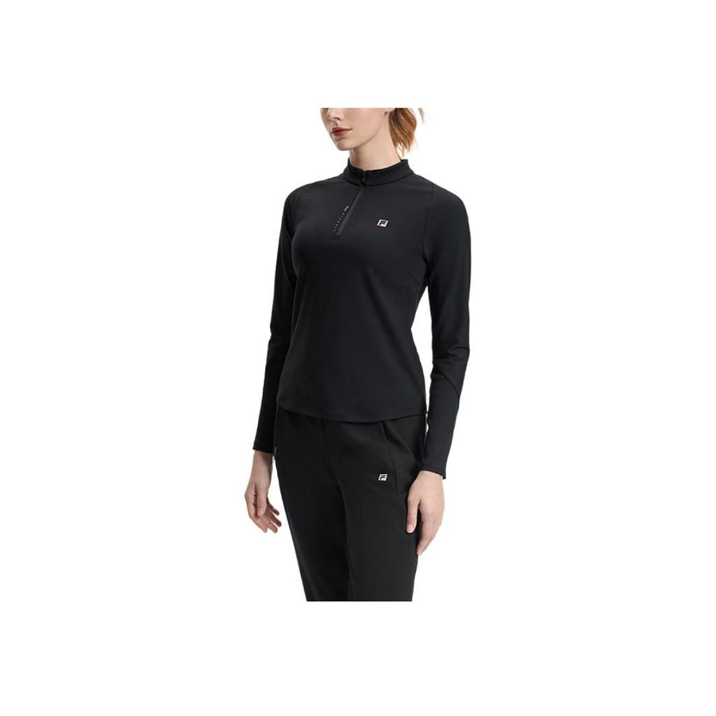 New FILA T Shirts Women's Pitch Black A11W511210FBK-1