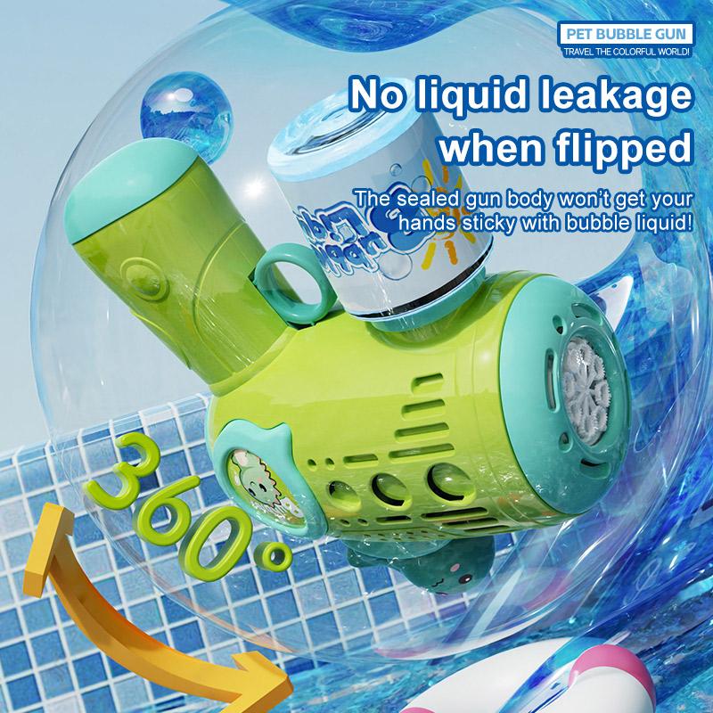 Automatic Electric Bubble Gun Blower - Leak-Proof Gatling Bubble Machine, Handheld Outdoor Summer Party Toy for Boys & Girls