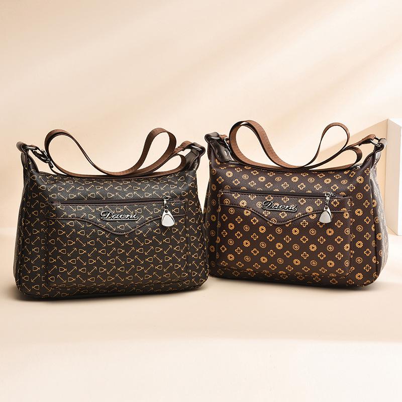 New flower material retro trend shoulder bag small square bag
