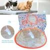 Cat Tunnel Toy with Plush Ball Crinkle Paper Collapsible Tunnel Bag Cat Self Interactive Toys for Relieve Boredom Puppy Kitten Rabbit Indoor Teaser