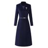 Women's Professional Wool Blend V-Neck Trench Coat
