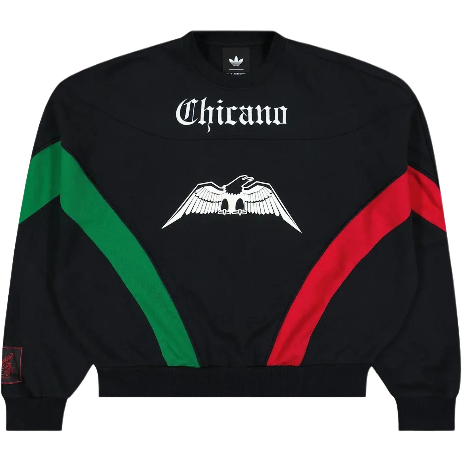 

Adidas Originals X Willy Chavarria Collaboration Letter Print Pattern Crewneck Long Sleeve Sweatshirt Unisex sweatshirt KS6444 XL