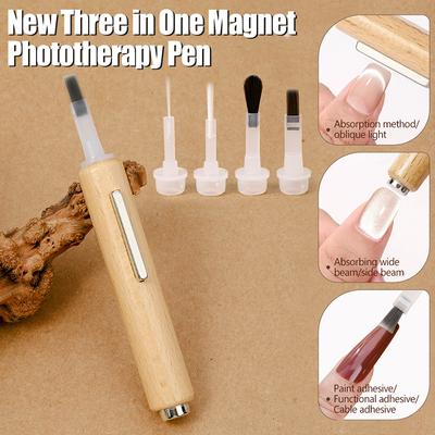 3 In 1 Multifunctional Strong Cat Eye Magnet UV/LED Gel Replacement Brush Nail Magnetic Stick For Nail Art Design Manicure