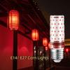 Red Color E14/ E27 Corn Lights Energy Saving High Brightness LED Corn Bulbs No Flicker Replace LED Bulbs Christmas