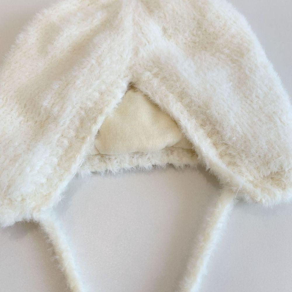 Cartoon Ears Warm Kids Beanie Cap Korea Style Soft Baby Bonnet Cap  For Girls Boys