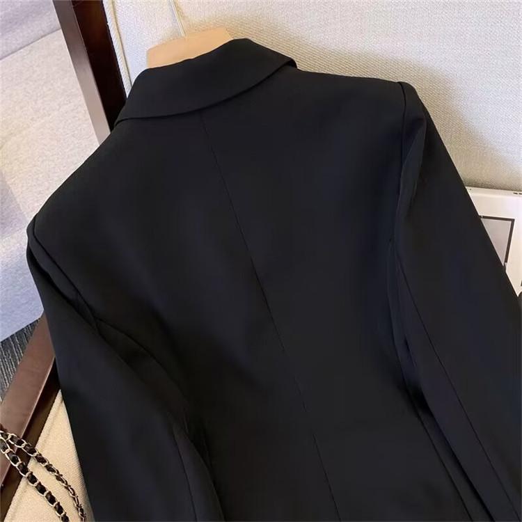 Spring Autumn Women Temperament Blazer Long Sleeve Double Breasted Slim Coat Fall Spring Suit Jacket Office Lady Casual Outwear
