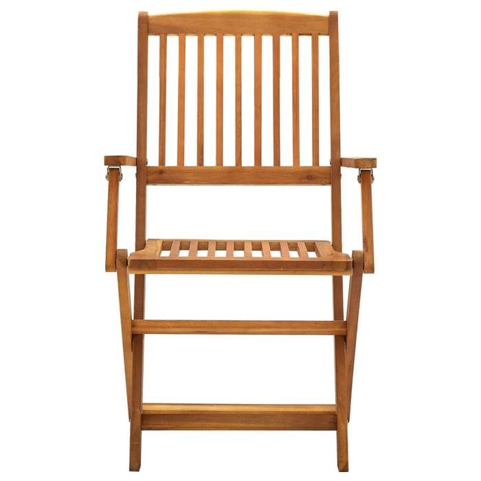 VidaXL Chaises pliables d'extérieur lot de 4 Bois d'acacia solide 46338