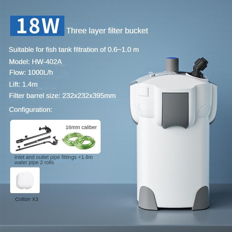 Găleată Filtru Acvariu Silențios Nivel Scăzut Apă Filtru Extern Baril Echipament de Filtrare pentru Purificarea Apei Acvariului