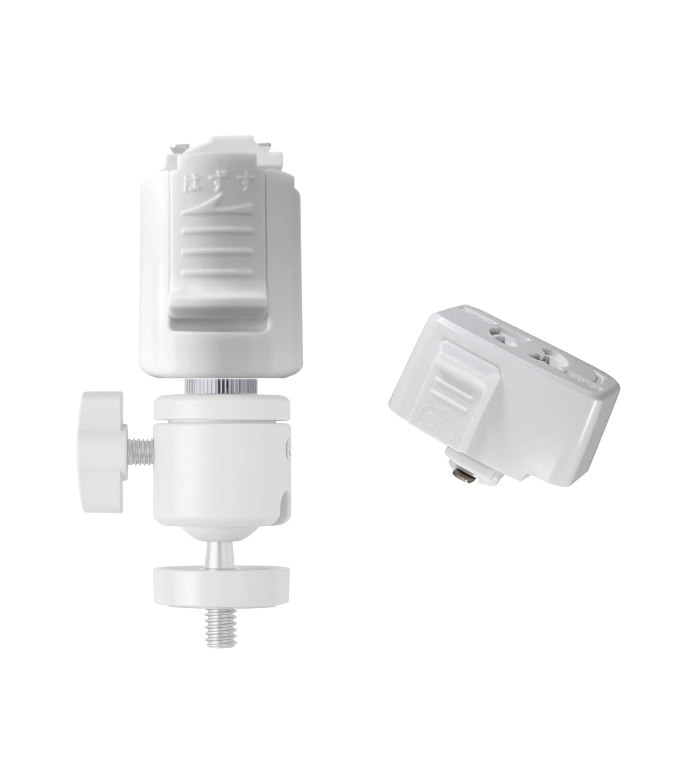 

Projector/Speaker Mount, Duct Rail Fixer, 2.5kg Weight Capacity, 360° Angle Adjustment, Small, White (Small Outlet Included)
