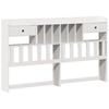 Solid Wood Bed with Shelf Without Mattress White 180x200 Cm Pine