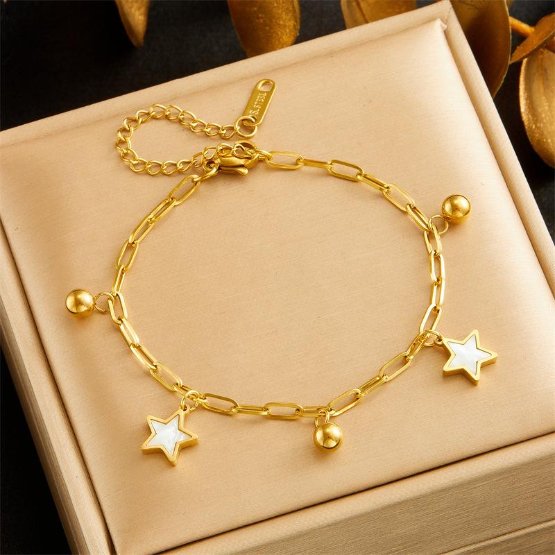 Fashion Jewelry Butterfly Heart Star Chain Pendant Bracelet for Women
