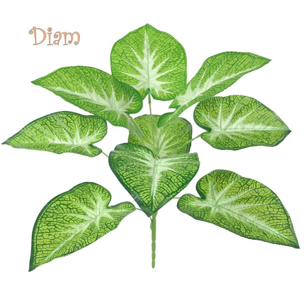 

CO & LO 1 шт. пластиковые цветы искусственные листья алоказии растение листва вечерние домашний декор One Size белый