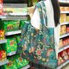 Foldable Large Capacity Non-Woven Grocery Tote Bag with Cartoon Design