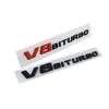 ABS Car Badge Rear Trunk Letters Emblem Sticker Decoration for V8 BITURBO CLA35 G350d GLE63 W140 W177 W213 (Old-Gloss Black)