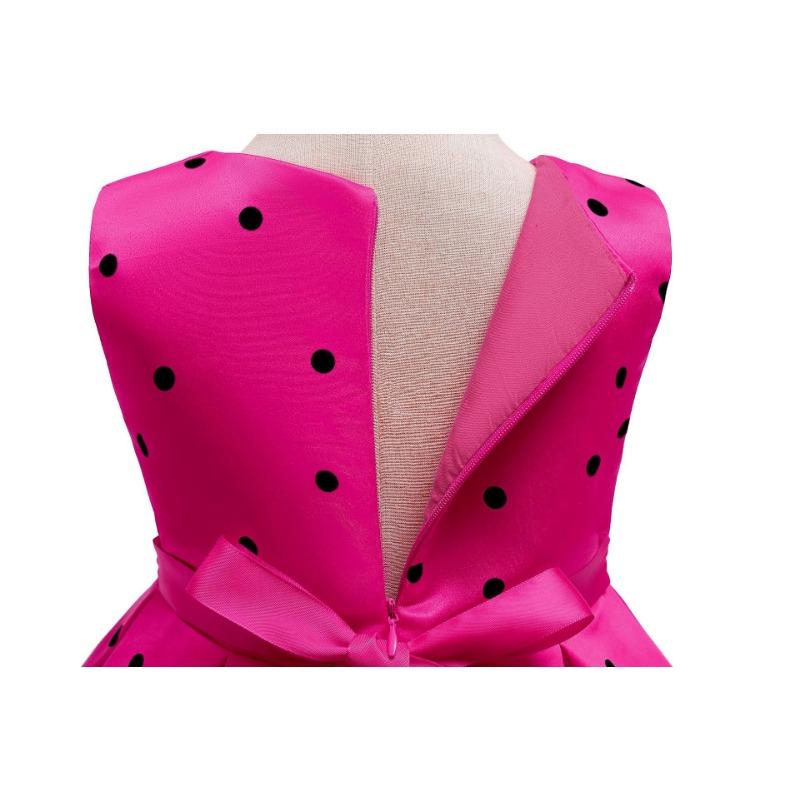 Ärmelloses Polka-Dot Prinzessinnen-Partykleid für kleine Mädchen, formelles Weihnachts-Kleid für Kinder